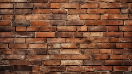 Obraz premium Old red brick wall background, abstract texture pattern backdrop