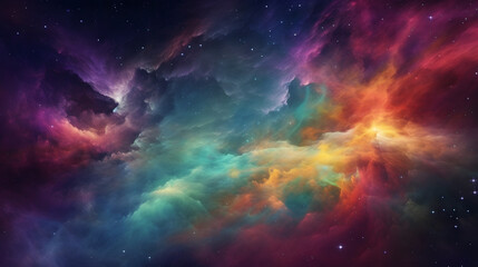 Obraz na płótnie Canvas 星雲銀河の背景 No.066 The Background of the Nebula Galaxy Generative AI