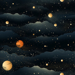 celestial bodies dark backgrounds seamless, pattern, texture, background