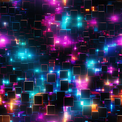digital rave lights neon grid matrix seamless, pattern, texture, background