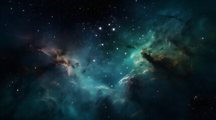 Obraz na płótnie Canvas 星雲銀河の背景 No.068 The Background of the Nebula Galaxy Generative AI