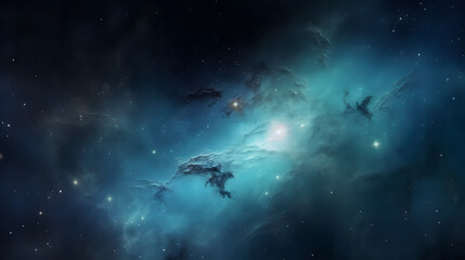 Obraz na płótnie Canvas 星雲銀河の背景 No.089 The Background of the Nebula Galaxy Generative AI