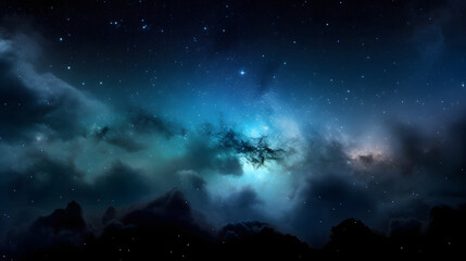 Obraz na płótnie Canvas 星雲銀河の背景 No.092 The Background of the Nebula Galaxy Generative AI