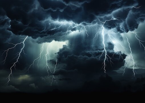 closeup sky lightning coming banner underslung jaw fury falls ground dusk lighting forests surrounding grey tremors