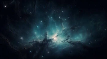 Naklejka na ściany i meble 星雲銀河の背景 No.115 The Background of the Nebula Galaxy Generative AI