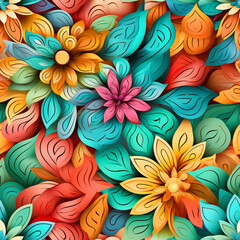 Fototapeta na wymiar intricate mandalas multicolored seamless, pattern, texture, background