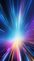 Fototapeta premium Flying lights. Pink, blue colors. Abstract background.