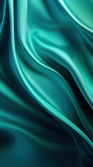Obraz premium Liquid metal wave background. Blue, green colors.