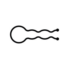 Metal Hair pin icon vector