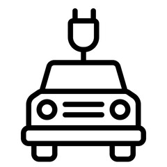 Electric Car outline icon