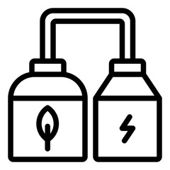 Fototapeta premium Biogas outline icon