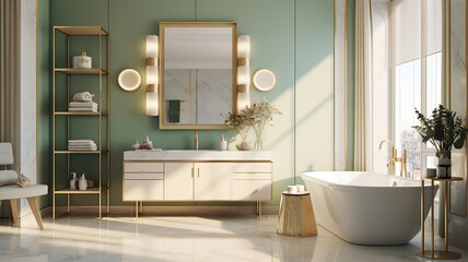 modern bathroom design characterized by its clean and minimalistic lines