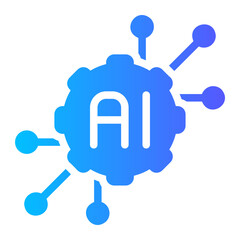 artificial intelligence gradient icon
