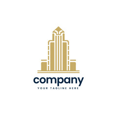 real estate building construction builders apartment house architecture skyline build business company minimalist logo