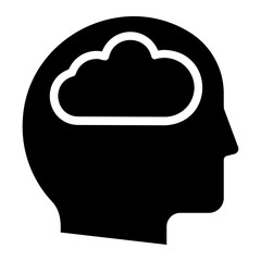 brain glyph icon