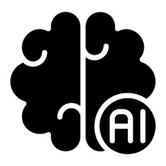 brain glyph icon