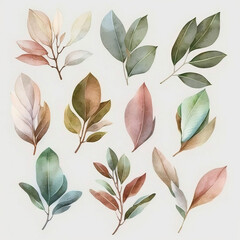 Fototapeta premium Small Magnolia leaves, petite splendor, delicate beauty, intricate veins, elegant shapes, subtle green hues, Magnolia tree, botanical aesthetics, inspiration, creative endeavors, timeless allure, nat