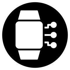smartwatch glyph icon