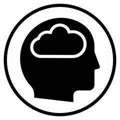 brain glyph icon