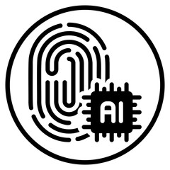 finger print glyph icon