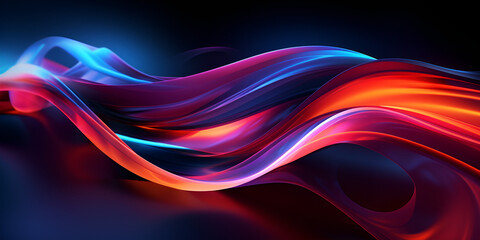 Futuristic abstract backdrop hightech elements precision patterns vibrant hues luminescent lines merge innovation