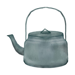 Watercolor Camping Kettle