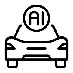 smart car line icon