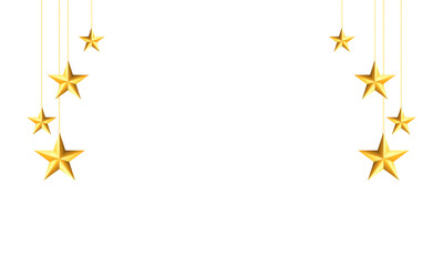 Vector christmas decorative stars on white background