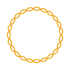 Vector round chain frame circle chains border boho bracelet