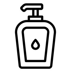 Lotion makeup cosmetic outline icon