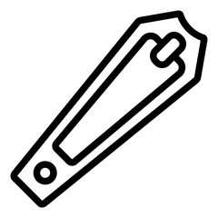 Nail Clipper outline icon - obrazy, fototapety, plakaty