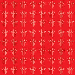 Chinese Bamboo Floral Seamless Pattern