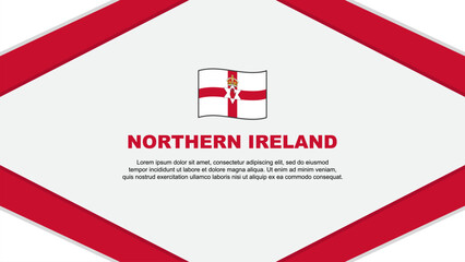Northern Ireland Flag Abstract Background Design Template. Northern Ireland Independence Day Banner Cartoon Vector Illustration. Northern Ireland Template