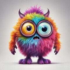 Fototapeta premium monster cartoon 3D character