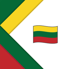 Lithuania Flag Abstract Background Design Template. Lithuania Independence Day Banner Social Media Post. Lithuania