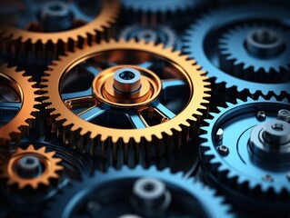 technology gear wheels composition background
