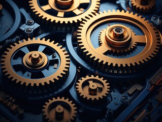 technology gear wheels composition background