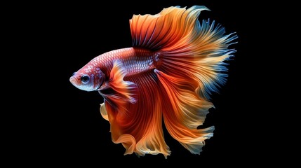 Fototapeta premium Betta fish on a dark background