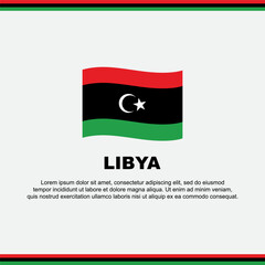 Libya Flag Background Design Template. Libya Independence Day Banner Social Media Post. Libya Design