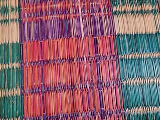 Straw mat texture background 