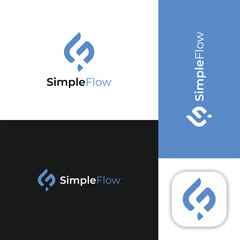 Letter FS, SF logo concept