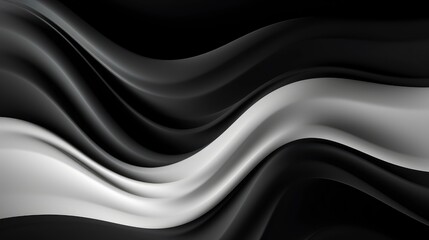Fototapeta premium Abstract background with black and white colored waves