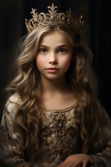 Beautiful princess with blonde hair.