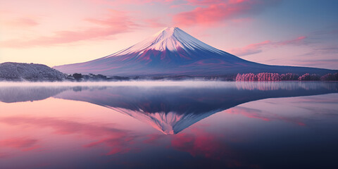 Landscape of mountain Fuji,mount fuji in japan - obrazy, fototapety, plakaty