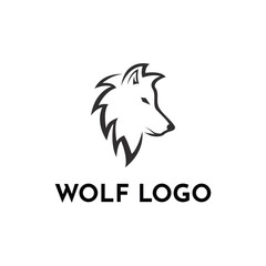 Wolf head logo design creative idea