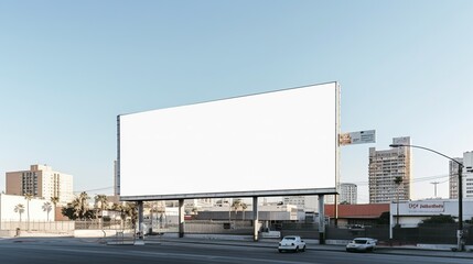 Obraz premium blank white billboard mockup for advertising useful for design Generative AI