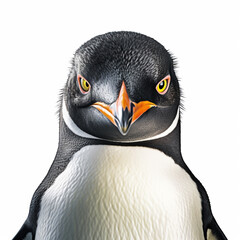Naklejka premium Generative AI Cute and adorable penguin in a different style and place