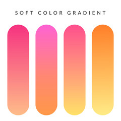 Soft Gradient Color. soft color palette. pastel colors. 	