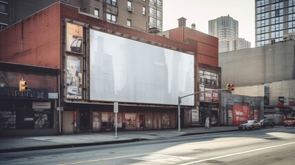 blank white billboard mockup for advertising useful for design Generative AI