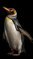 Naklejka premium Generative AI Cute and adorable penguin in a different style and place